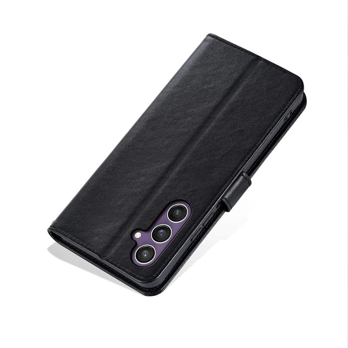 AZNS For Samsung Galaxy A37 5G Case Anti-Scratch PU Leather Stand Wallet Phone Cover - Black - 6