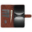 AZNS For Samsung Galaxy S26+ Case PU Leather Wallet Phone Cover - Brown - 4