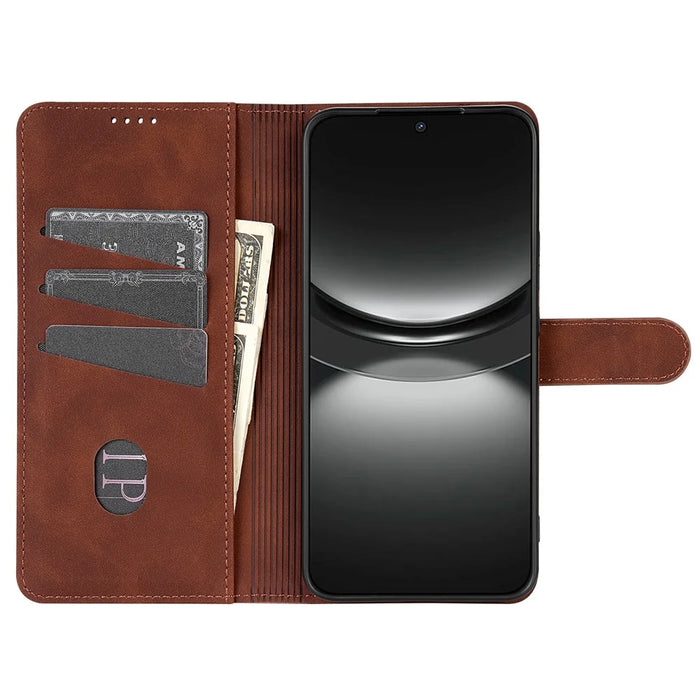 AZNS For Samsung Galaxy S26+ Case PU Leather Wallet Phone Cover - Brown - 4
