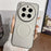For vivo X300 Pro 5G Magnetic Case PU Leather + TPU Phone Back Cover - White - 2