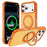 For iPhone 18 Pro Max / 17 Pro Max Magnetic Case with Kickstand Dual Color Anti Drop Protective Phone Cover - Orange - 1