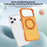 For iPhone 18 Pro Max / 17 Pro Max Magnetic Case with Kickstand Dual Color Anti Drop Protective Phone Cover - Orange - 2