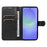 For Samsung Galaxy A37 5G Leather Wallet Case with Strap Solid Color Phone Stand Cover - Black - 2