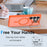 For Samsung Galaxy S24 Ultra Magnetic Case Foldable Kickstand Matte PC + TPU Phone Cover - Orange - 2