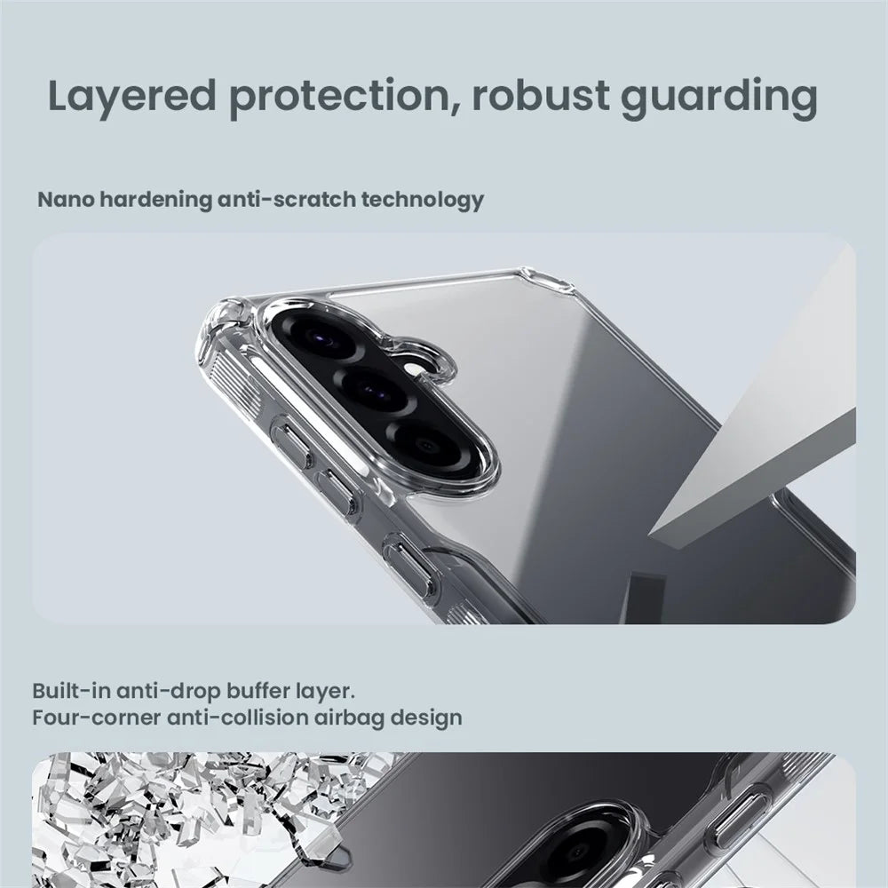 NILLKIN Nature Pro Series For Samsung Galaxy A57 5G Case PC + TPU Anti-Scratch Clear Back Cover - 7