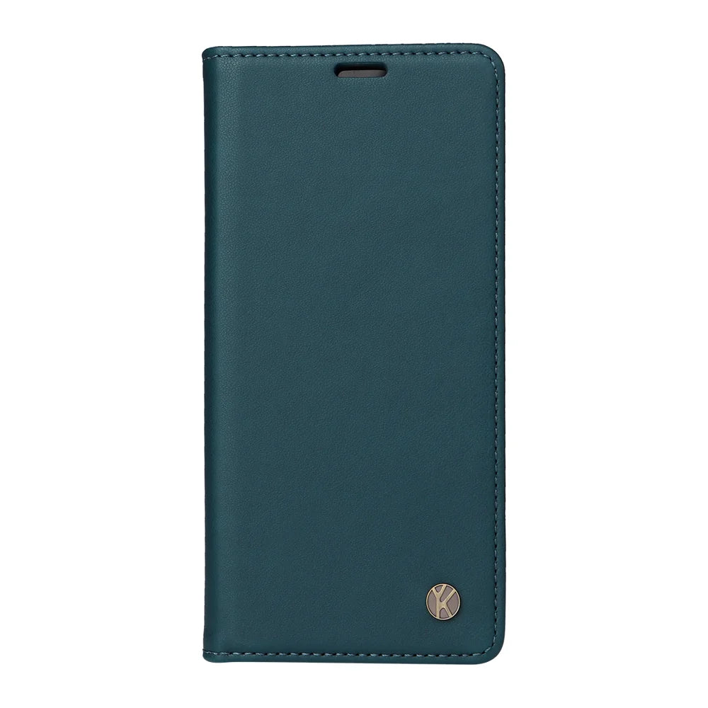YIKATU For Samsung Galaxy S26+ Phone Cases  Magnetic Closure PU Leather Mobile Cover - Green - 5