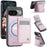 JEEHOOD For Google Pixel 10 Pro / Google Pixel 10 Leather Back Cover  J06 Magnetic Phone Case with Card Bag RFID Blocking - Pink - 1