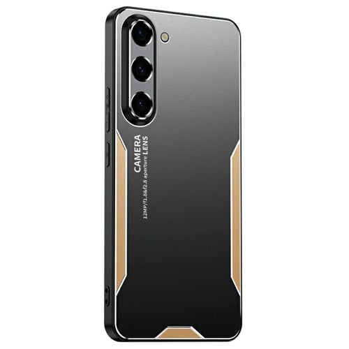For Samsung Galaxy A37 5G Phone Case Aluminium Alloy TPU PC Back Cover - Gold - 1