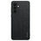 For Samsung Galaxy A37 5G Case Wood Texture PU Leather Coated PC TPU Phone Cover - Black - 1
