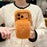 For iPhone 17 Pro Max Solid Color Fluffy Phone Case Winter Warm Hand Strap TPU Cover - Orange - 2