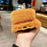For iPhone 17 Pro Max Solid Color Fluffy Phone Case Winter Warm Hand Strap TPU Cover - Orange - 4