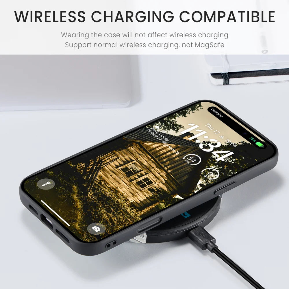JEEHOOD For iPhone Air Case  J01 Retro Leather + TPU Phone Cover Detachable Magnetic Card Holder - Brown - 7