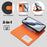 For iPhone 18 Pro Max / 17 Pro Max Leather Case Detachable Wallet Magnetic Phone Cover with Hand Strap - Black / Orange - 5