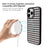EYCASE For iPhone 15 Pro Magnetic Case  Grid Series Black Edge TPU + Acrylic Cover - Black White Houndstooth - 4