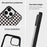 EYCASE For iPhone 15 Pro Magnetic Case  Grid Series Black Edge TPU + Acrylic Cover - Black White Houndstooth - 5