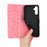 For Samsung Galaxy S26+ Leather Wallet Case Butterfly Flower Imprinted Phone Cover with Strap - Pink - 5