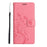 For Samsung Galaxy S26+ Leather Wallet Case Butterfly Flower Imprinted Phone Cover with Strap - Pink - 6