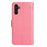 For Samsung Galaxy S26+ Leather Wallet Case Butterfly Flower Imprinted Phone Cover with Strap - Pink - 7