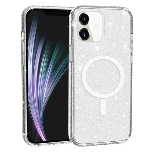 AMORUS For iPhone 12 mini Magnetic Case Compatible with MagSafe Glitter Powder PC + TPU Phone Cover - 1