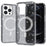 AMORUS For iPhone 13 Pro Max Magnetic Case Compatible with MagSafe Glitter Powder PC + TPU Phone Cover - Black - 1