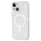 AMORUS For iPhone 15 Magnetic Case Compatible with MagSafe Glitter Powder PC + TPU Phone Cover - White - 1