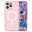 AMORUS For iPhone 16 Pro Max Magnetic Case Compatible with MagSafe Glitter Powder PC + TPU Phone Cover - Pink - 7