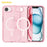 AMORUS For iPhone 17e / 16e Magnetic Case Compatible with MagSafe Glitter Powder PC + TPU Phone Cover - Pink - 5