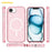 AMORUS For iPhone 17e / 16e Magnetic Case Compatible with MagSafe Glitter Powder PC + TPU Phone Cover - Pink - 6