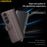 AMORUS For Samsung Galaxy S26 Stand Cases Calf Texture Genuine Split Leather Wallet Phone Cover - Brown - 4