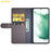 AMORUS For Samsung Galaxy S23+ Stand Cases Calf Texture Genuine Split Leather Wallet Phone Cover - Brown - 2