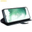 AMORUS For Samsung Galaxy S23 Stand Cases Calf Texture Genuine Split Leather Wallet Phone Cover - Black - 3