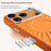 JAUCASE For iPhone 17 Pro Case Compatible with MagSafe Rhinestone Decor Metal Lens Frame PU + TPU Phone Back Cover - Orange - 3