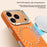 JAUCASE For iPhone 17 Pro Case Compatible with MagSafe Rhinestone Decor Metal Lens Frame PU + TPU Phone Back Cover - Orange - 6