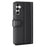 AMORUS For Samsung Galaxy A25 5G (Global) (161mm) Stand Cases Calf Texture Genuine Split Leather Wallet Phone Cover - Black - 7