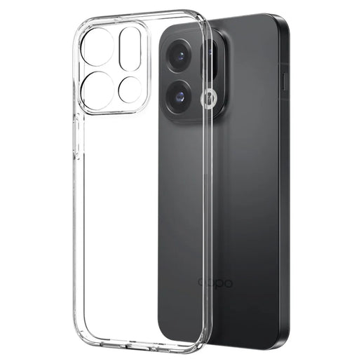 NORTHJO For Oppo Find X9 5G Case Soft TPU Clear Phone Cover with Tempered Glass Screen Protector (Support Fingerprint Unlock) - 2