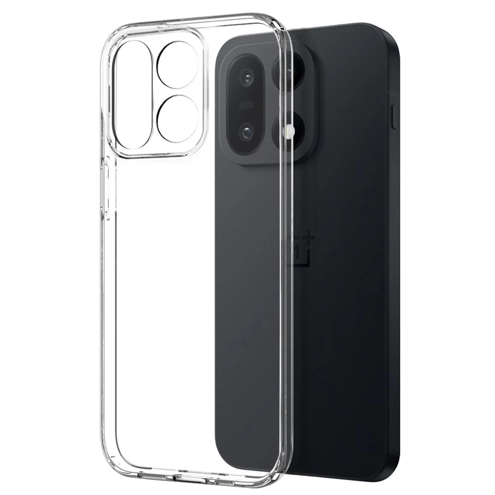 NORTHJO For OnePlus 15 5G Case Soft TPU Clear Phone Cover with Tempered Glass Screen Protector (Support Fingerprint Unlock) - 2
