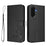 For Samsung Galaxy A57 5G Case Panda Imprint RFID Blocking Wallet Leather Phone Cover with Wrist Strap - Black - 3