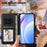 For Samsung Galaxy A57 5G Case Panda Imprint RFID Blocking Wallet Leather Phone Cover with Wrist Strap - Black - 7
