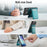 JEEHOOD For iPhone 17 Pro Max Leather Back Cover  J06 Magnetic Phone Case with Card Bag RFID Blocking - Blue - 5
