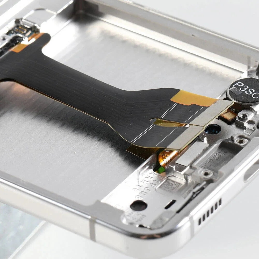 For Samsung Galaxy Z Flip5 5G F731 Grade B AMOLED Screen and Digitizer Assembly + Frame (without Logo) - Silver - 5