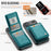 JEEHOOD For iPhone Air Leather Back Cover  J06 Magnetic Phone Case with Card Bag RFID Blocking - Blue - 2