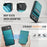 JEEHOOD For iPhone Air Leather Back Cover  J06 Magnetic Phone Case with Card Bag RFID Blocking - Blue - 3