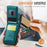 JEEHOOD For iPhone Air Leather Back Cover  J06 Magnetic Phone Case with Card Bag RFID Blocking - Blue - 7