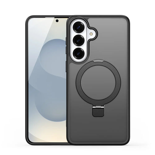 DUX DUCIS For Samsung Galaxy S26+ Magnetic Case  Yind Series Kickstand PC TPU Matte Phone Cover - Black - 1