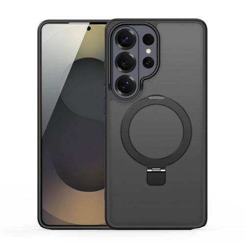 DUX DUCIS For Samsung Galaxy S26 Ultra Magnetic Case  Yind Series Kickstand PC TPU Matte Phone Cover - Black - 1