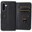 For Samsung Galaxy A37 5G Leather Case with 10 Card Holder Phone Cover Stand - Black - 3