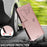 For Samsung Galaxy S26+ Case Cat Pattern Imprint Leather Phone Cover with Wrist Strap - Rose Gold - 3