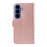 For Samsung Galaxy S26+ Case Cat Pattern Imprint Leather Phone Cover with Wrist Strap - Rose Gold - 7