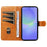 For Samsung Galaxy A37 5G Wallet Case T-Shape Lines Leather Phone Cover Stand - Brown - 2