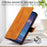 For Samsung Galaxy A37 5G Wallet Case T-Shape Lines Leather Phone Cover Stand - Brown - 4